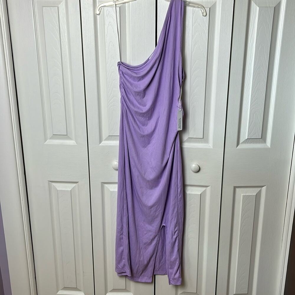 Six Fifty One Shoulder Ribbed Dress Large